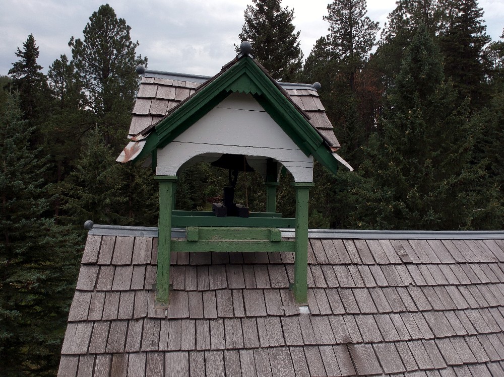 schoolhouse area from hillside