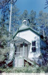 school in summer before railing restored